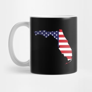 Florida State Shape Flag Background Mug